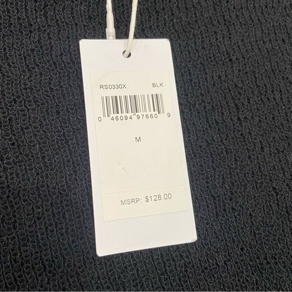 NWT Splendid Black Twist Front Loose Knit Top sz M - Picture 8 of 8